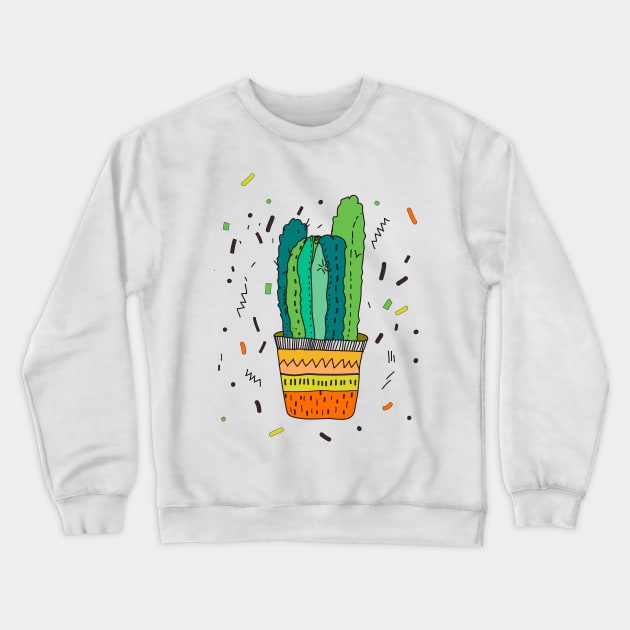 Cactus Crewneck Sweatshirt by vasarenar